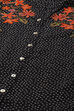 Black Viscose Straight Printed Top image number 1