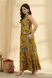 Yellow Printed Viscose Blend Co-ord Set image number 3