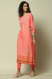 Off White LIVA Straight Printed Kurta image number 2