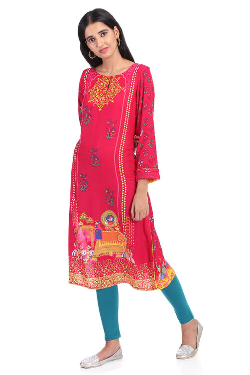 Phalsa Straight Kurta image number 4
