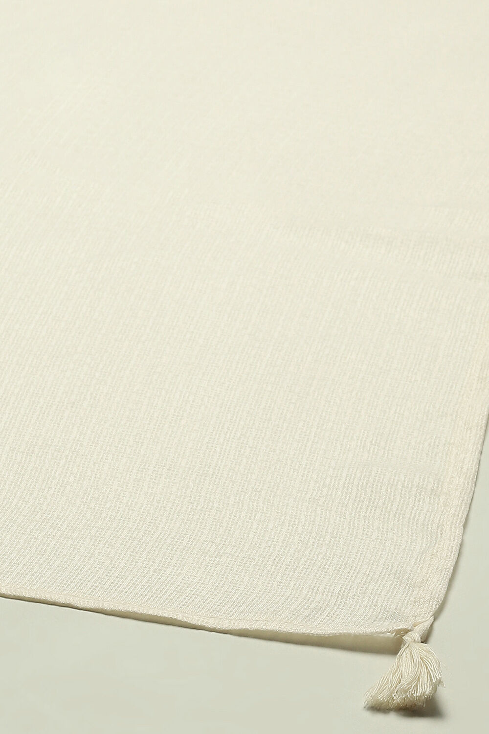 Ecru Self-Striped Dupatta image number 1