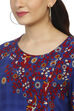 Blue Flared Viscose Kurta image number 1