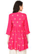 Pink A-Line Viscose Kurta image number 6