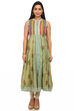 Beige Kalidar Polyester Kurta image number 5
