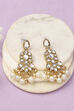 White Oxidised Alloy Earrings image number 0