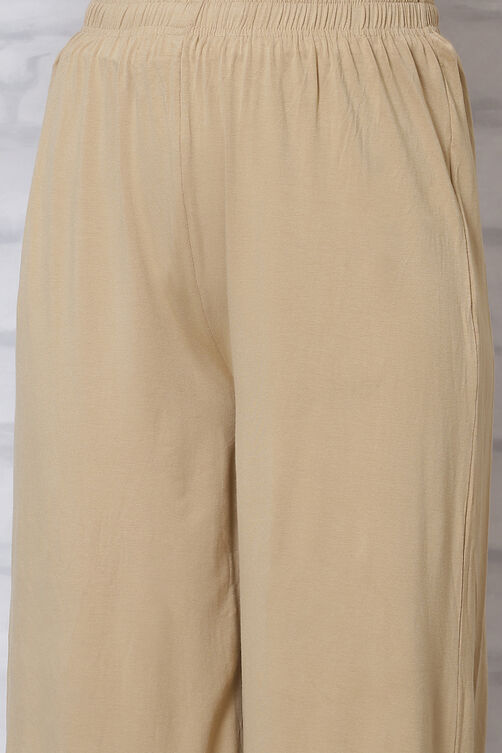 Maroon Viscose Palazzo image number 1