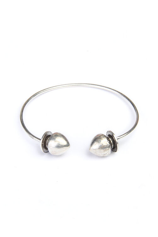 Oxidised Metal Smooth Beads Bracelet image number 1
