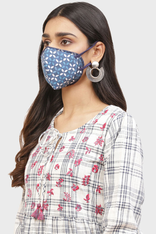 Indigo Cotton Mask image number 1