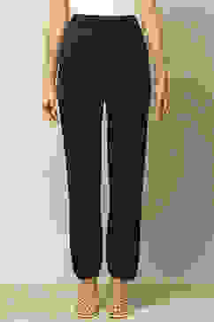 Navy Acrylic Regular Solid Legging image number 4