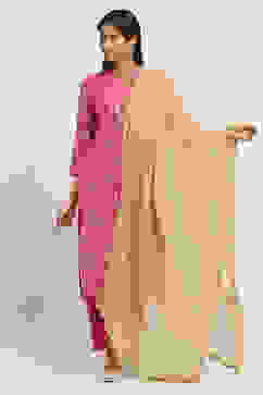 Beige Polyester Printed Na Dupatta image number 0