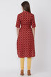 Rust Viscose A Line Kurta image number 4