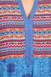 Blue Flared Cotton Kurta image number 4