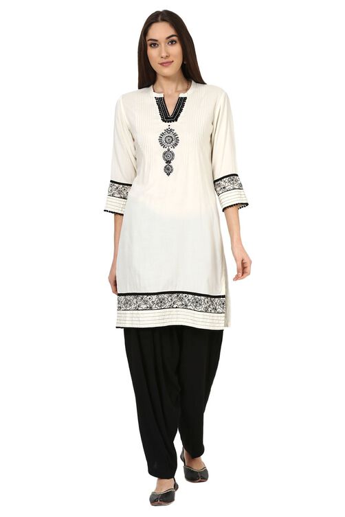 White Straight Viscose Rayon Indie Top image number 0