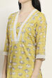Yellow Cotton Blend Straight SET image number 1