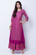 Purple Poly Cotton A Line Kurta image number 0