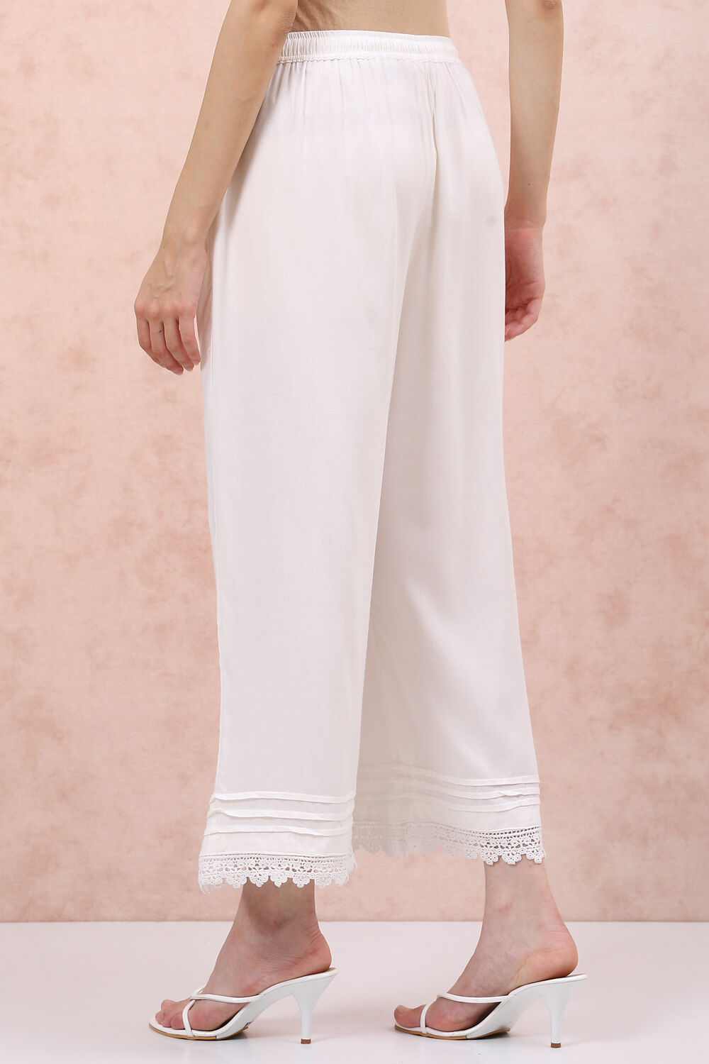 White Printed Palazzo image number 4