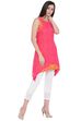 Pink Viscose A-Line Kurta image number 4