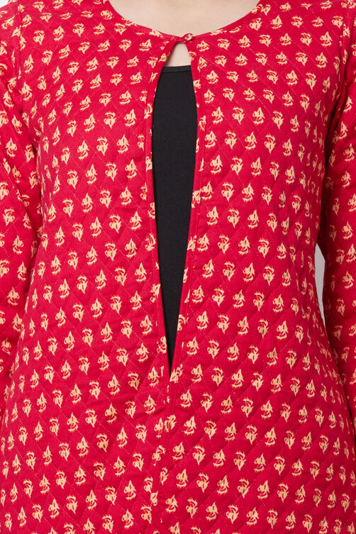 Pink Cotton And Flex Straight Jacket image number 1