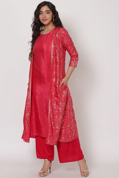 Coral Viscosefront Open Kurta image number 2