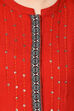 Red Straight Modal Kurta image number 1