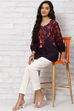 Purple Viscose Rayon Short Top image number 5