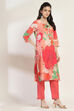 Aqua Cotton Straight Kurta image number 4