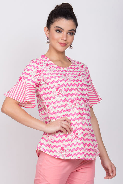 Pink Cotton Indie Top image number 3