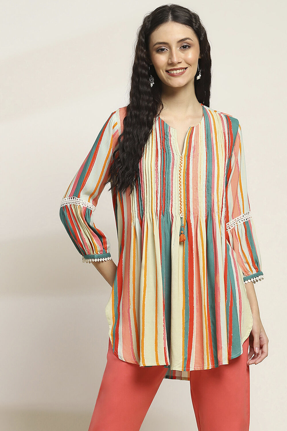 Multi Viscose Rayon Straight Kurti image number 5
