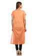 Peach Straight Cotton Kurta image number 1