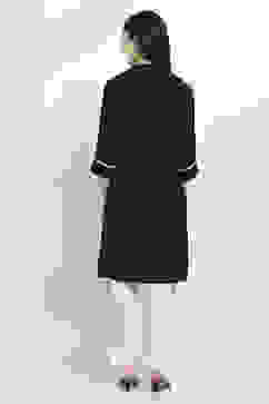 Black Solid Straight Kurta image number 3