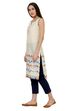 Beige Straight Cotton Kurta image number 2
