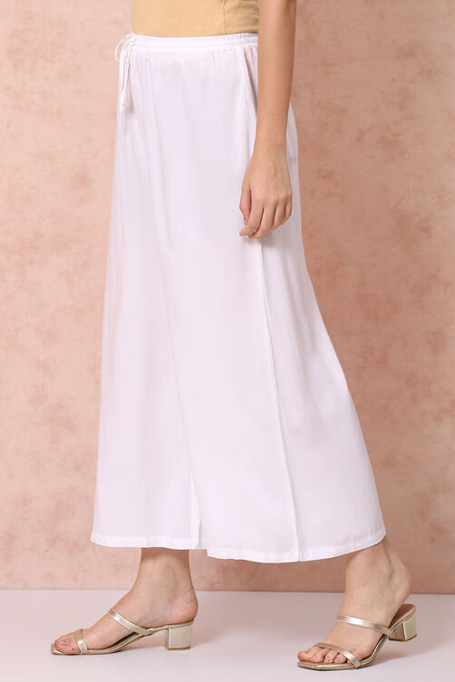 White Viscose Palazzo image number 2