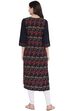 Black Rayon Straight Kurta image number 4