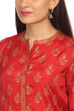 Red Straight Viscose Indie Top image number 1