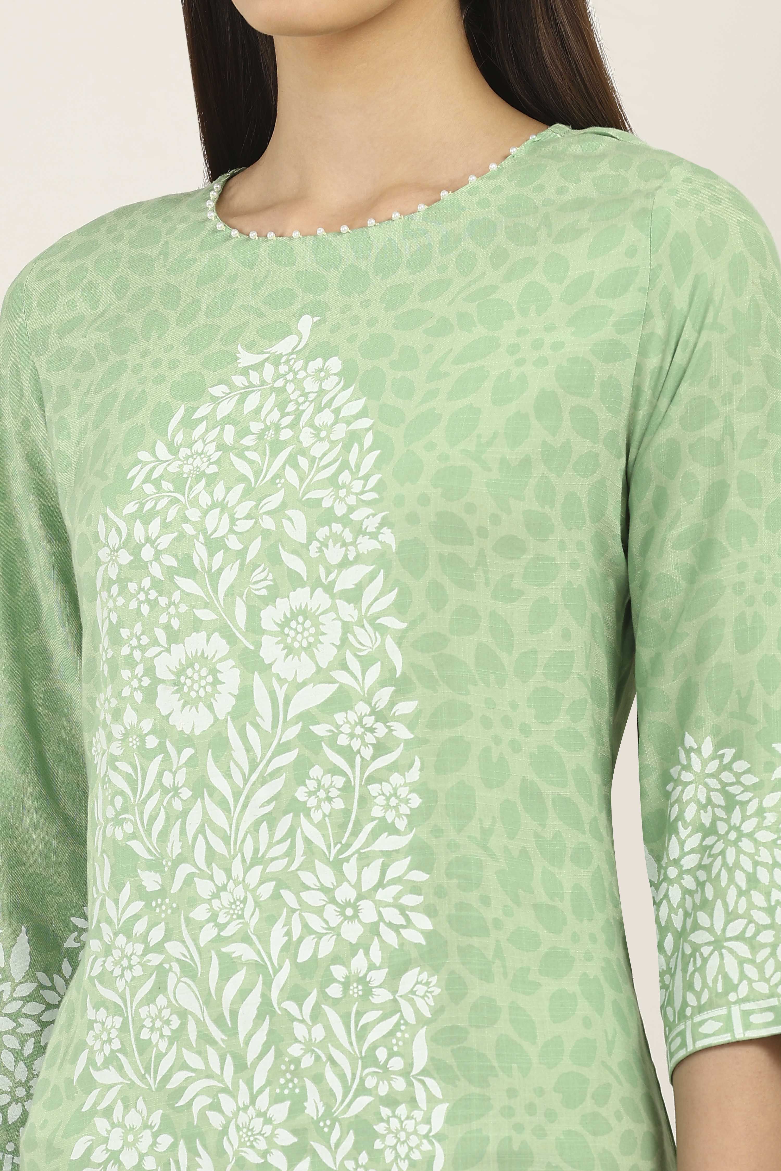 Blue Rayon Viscose Rayon Kurta Pants Set image number 1