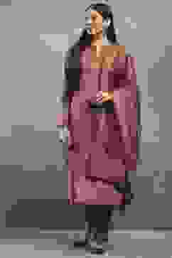 Brown Polyester Printed Straight Suit Set image number 6