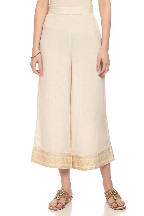 Ecru Viscose Palazzo image number 0