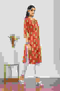 Brown Cotton Straight Kurtas image number 4