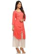 Light Pink Straight Viscose Rayon Kurta image number 2
