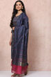 Blue Art Silk Straight Suit Set image number 5