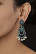 Light blue Metal Brass Earrings image number 1