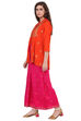 Orange Flared Viscose Indie Top image number 2