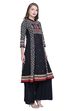 Black Kalidar Cotton Kurta image number 3
