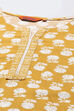 Mustard LIVA Straight Printed Kurta Palazzo Suit Set image number 1