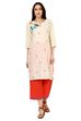 Beige Straight Cotton Kurta image number 0