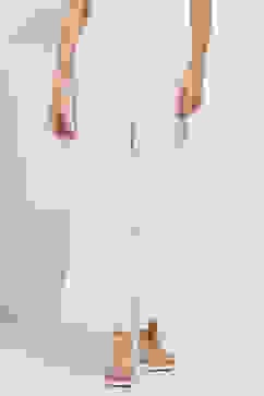 White Solid Straight Palazzos image number 4