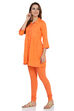 Coral Flared Viscose Indie Top image number 2