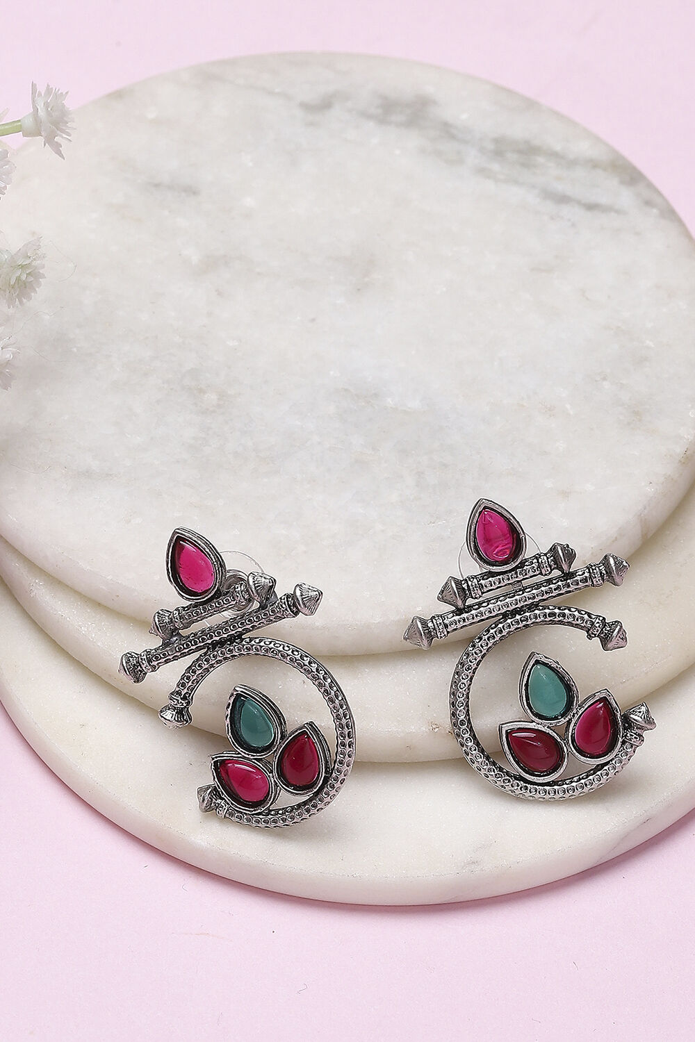 Pink Alloy Studs image number 0