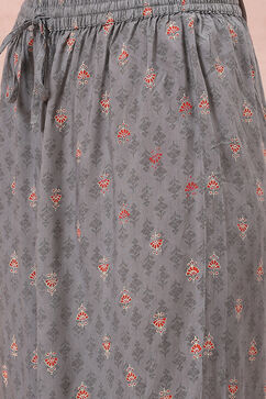 Grey LIVA Straight Suit Set image number 2