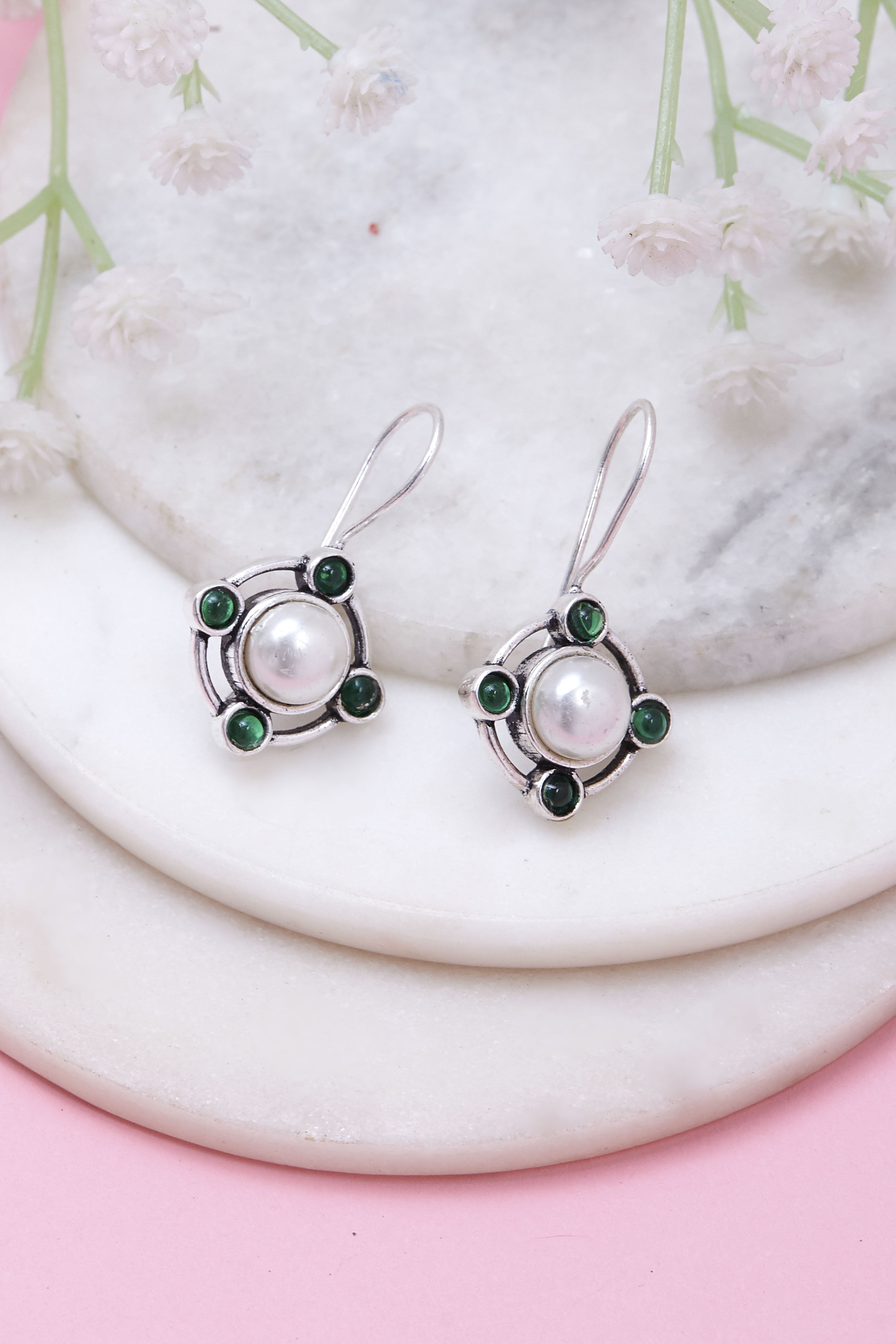 Pearl Brass Drop & danglers image number 0